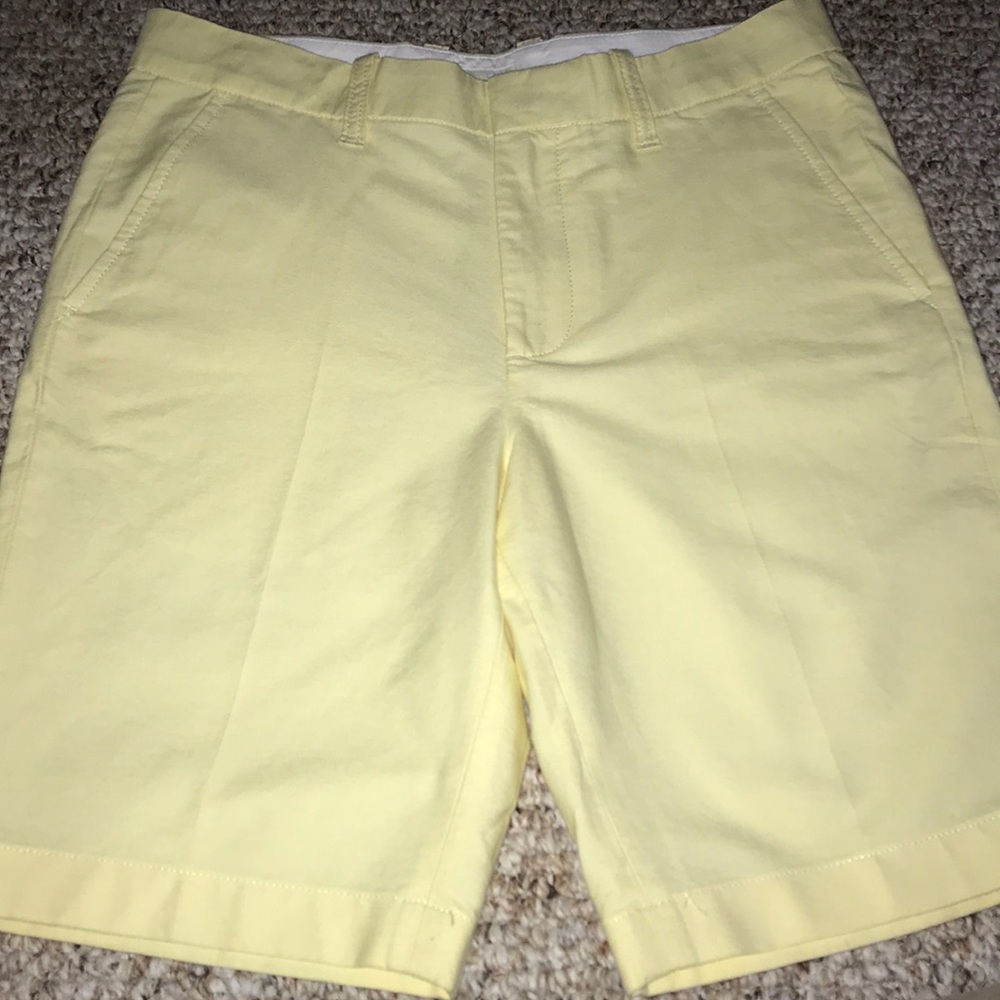 J Crew Crewcuts shorts, youth 12, pastel yellow.